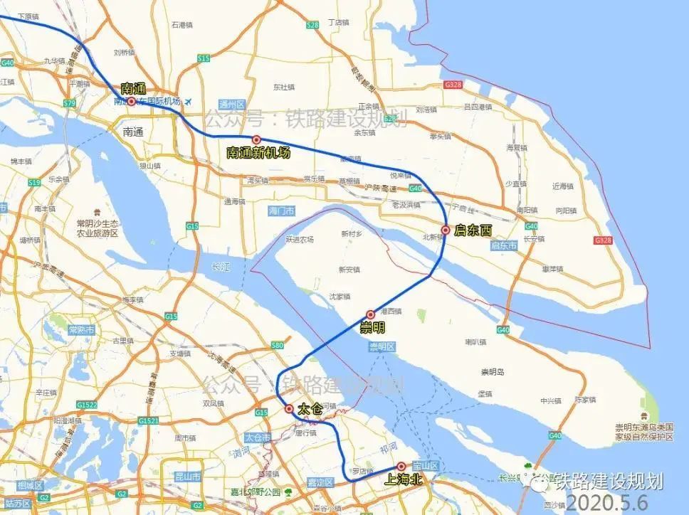 北沿江高铁沪崇过江通道进入定测阶段,线路基本确定经过太仓站
